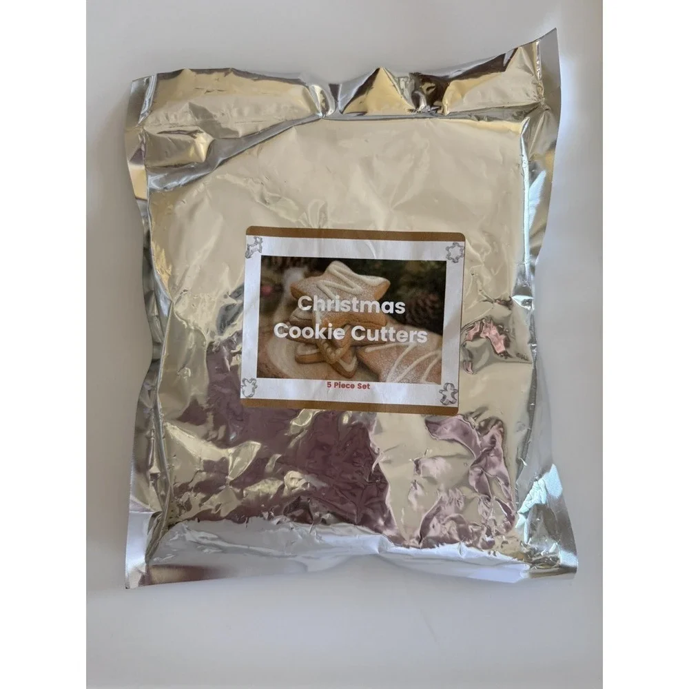 New Christmas Cookie Cutter Set - 5 Piece Holiday Cookies Molds Stainless Steel